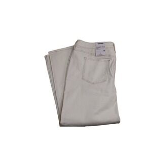 Sonoma Goods For Life Straight Crop Jeans High Rise Cream Off White Size 18‎ NEW